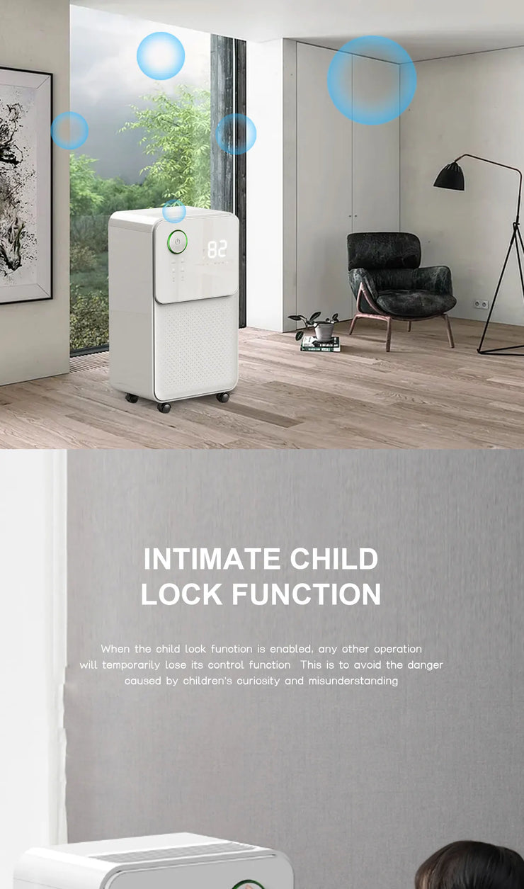 Acare Dehumidifier Moisture Absorbers Air Dryer with  Water Tank Quiet Air Dehumidifier