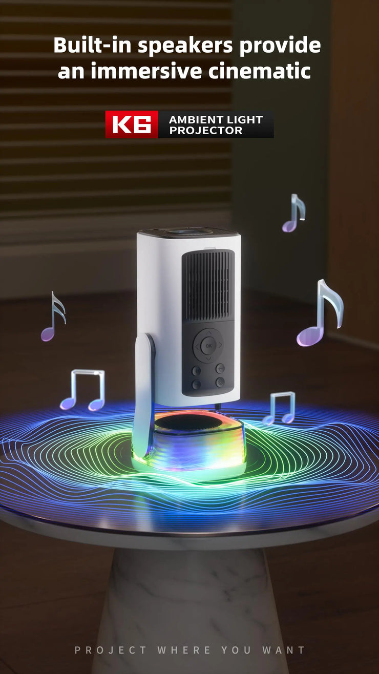 mini Smart Projector with Advanced Color Lights