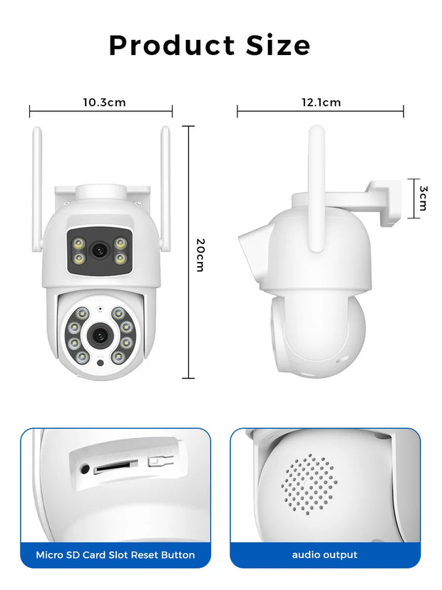 Motion Detection Camera with Night Vision & Alerts
