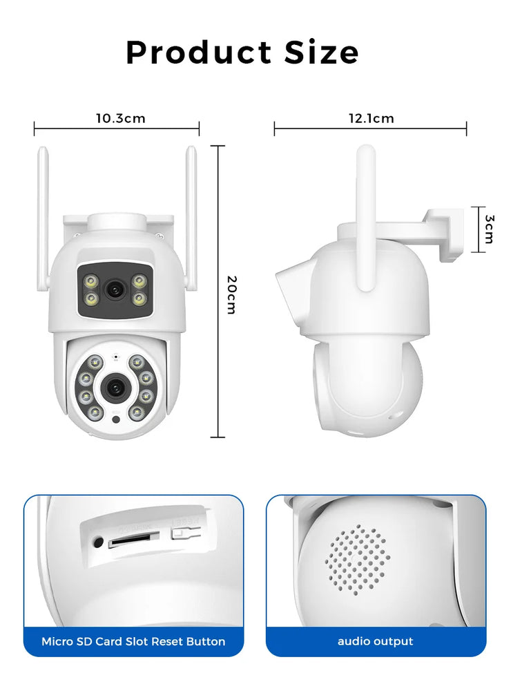 Motion Detection Camera with Night Vision & Alerts