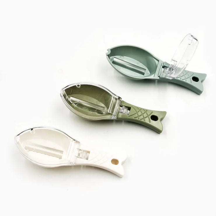 Kitchen Household Scale Scraper With Lid, Fish Scale Scraper.