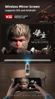 mini Smart Projector with Advanced Color Lights