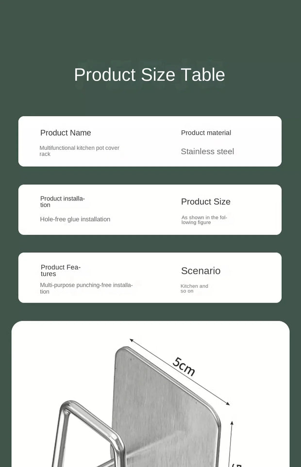Kitchen Non Perforated Stainless Steel Storage Rack,
