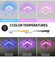 Modern Smart Ceiling Chandelier with RGB Lighting