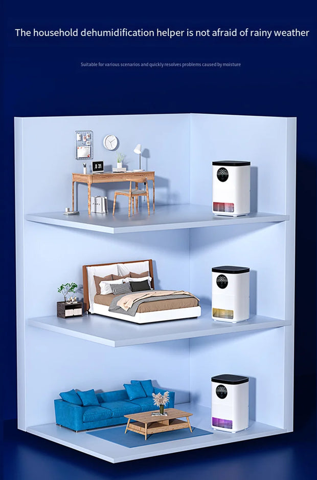 Digital Dehumidifier with Self-Stop Water Full Indicator Touch Screen Control