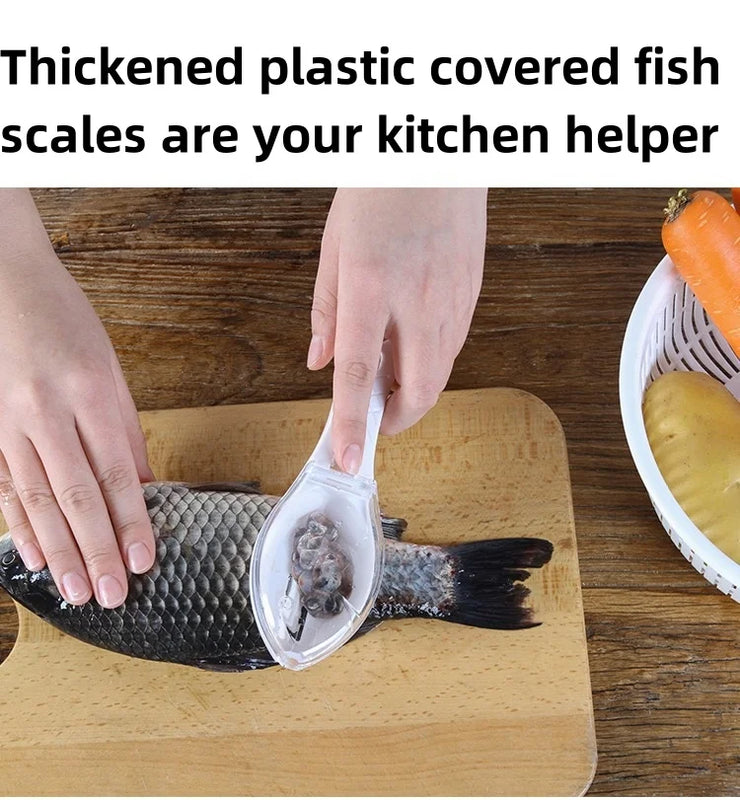 Kitchen Household Scale Scraper With Lid, Fish Scale Scraper.