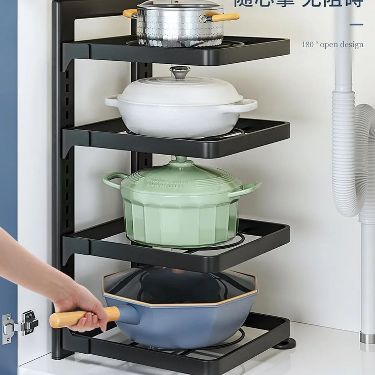 The Kitchen Steel Shelves, Storage Racks, Sinks, and Multi-layered Household Cabinets