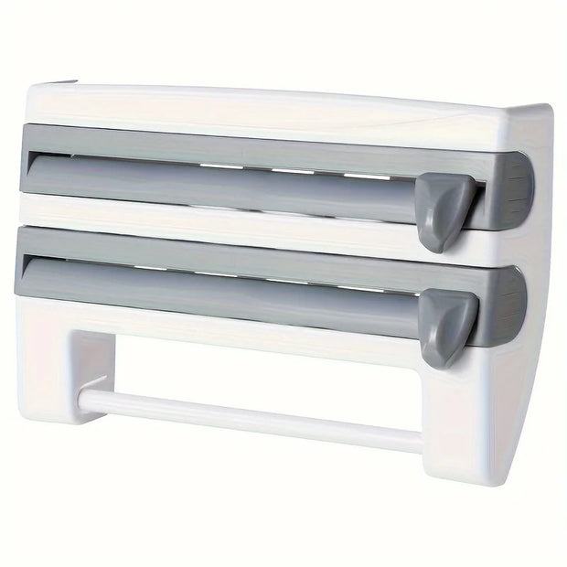 Durable Kitchen Wall Organizer with Hooks & Shelf