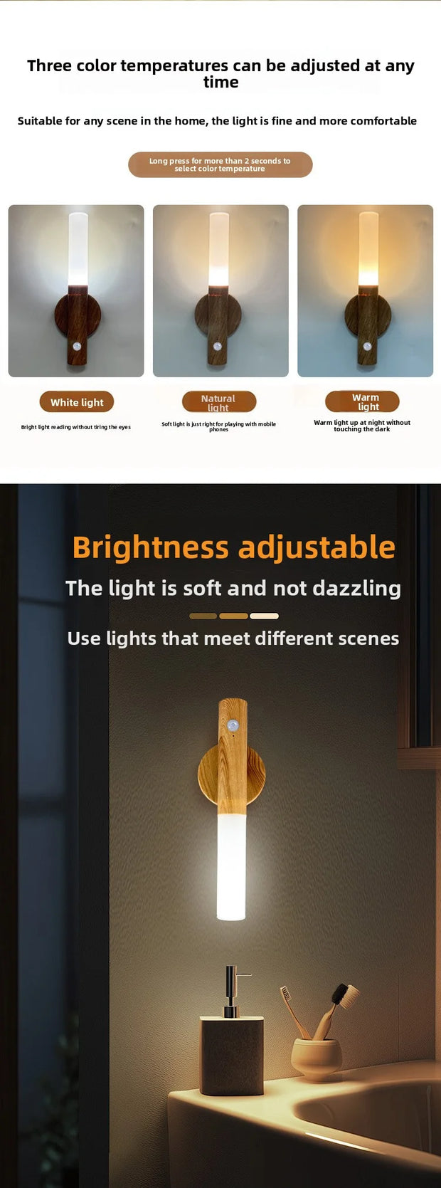 Bedside Cabinet Motion Sensor Light | LED Night Lamp