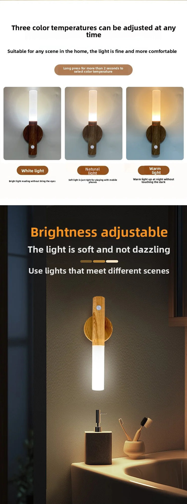 Bedside Cabinet Motion Sensor Light | LED Night Lamp