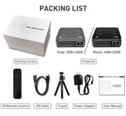 Mini Portable Projector 4K DLP  Android Smart Ceiling