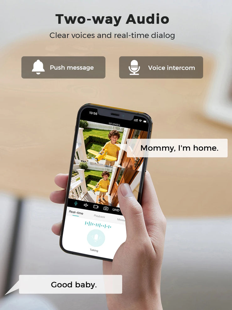Motion Detection Camera with Night Vision & Alerts