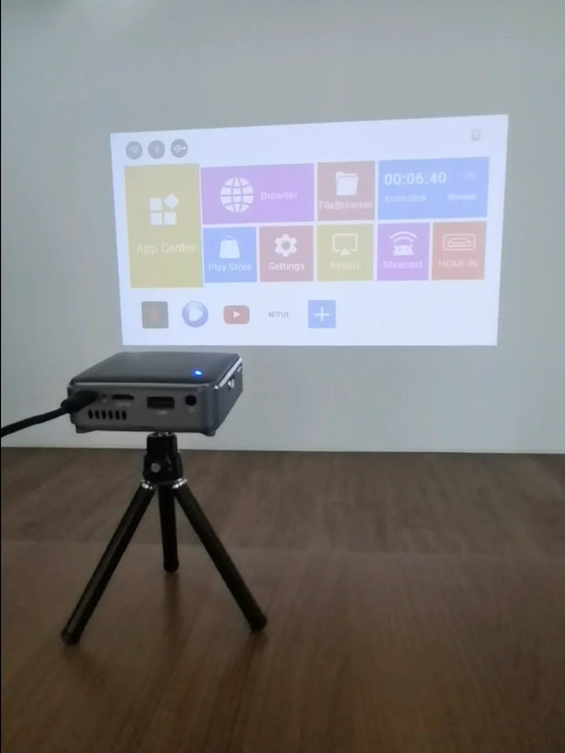 Mini Portable Projector 4K DLP  Android Smart Ceiling