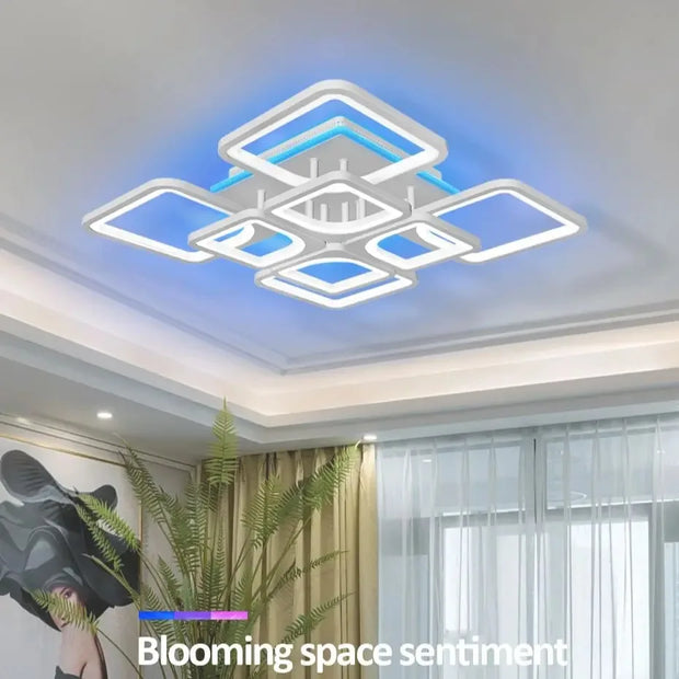 Modern Smart Ceiling Chandelier with RGB Lighting