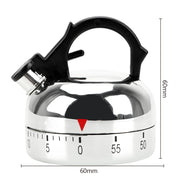 Retro Mechanical Timer – Classic Kettle Shape Kitchen Timer