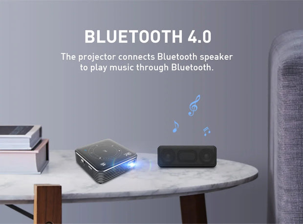 Mini Portable Projector 4K DLP  Android Smart Ceiling