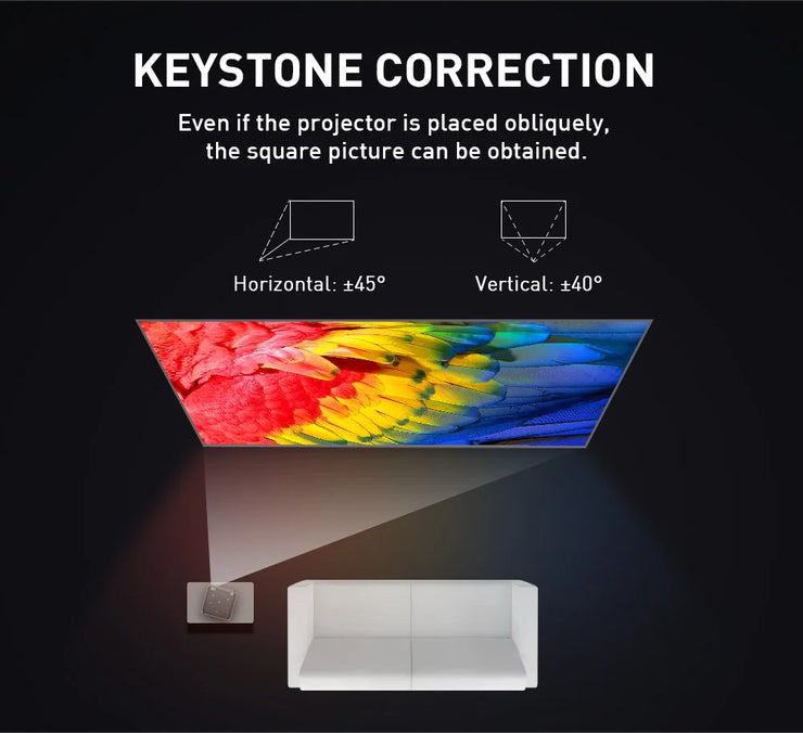 Mini Portable Projector 4K DLP  Android Smart Ceiling