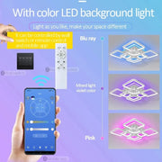 Modern Smart Ceiling Chandelier with RGB Lighting