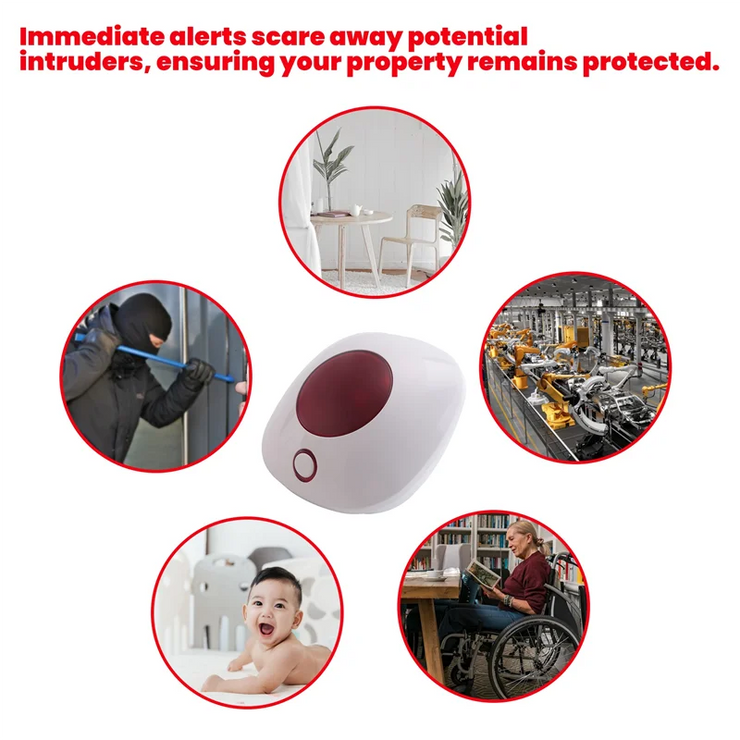 Sound Light Alarm for Home Safety and Intruder Alerts