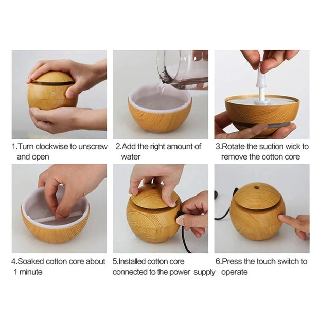 Essential Oil Humidifier – Ultrasonic Aroma Diffuser