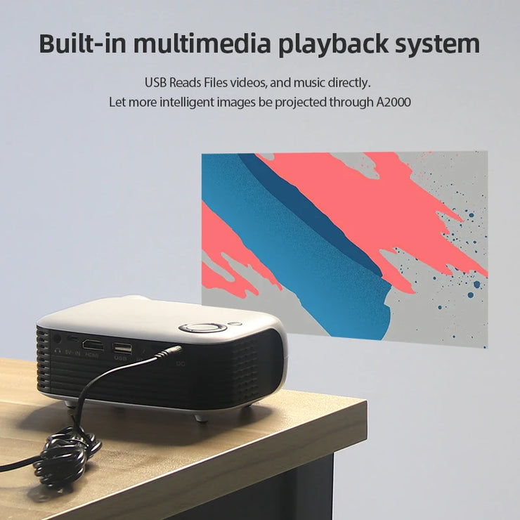 MINI Projector Portable 3D LED Video Projectors Home