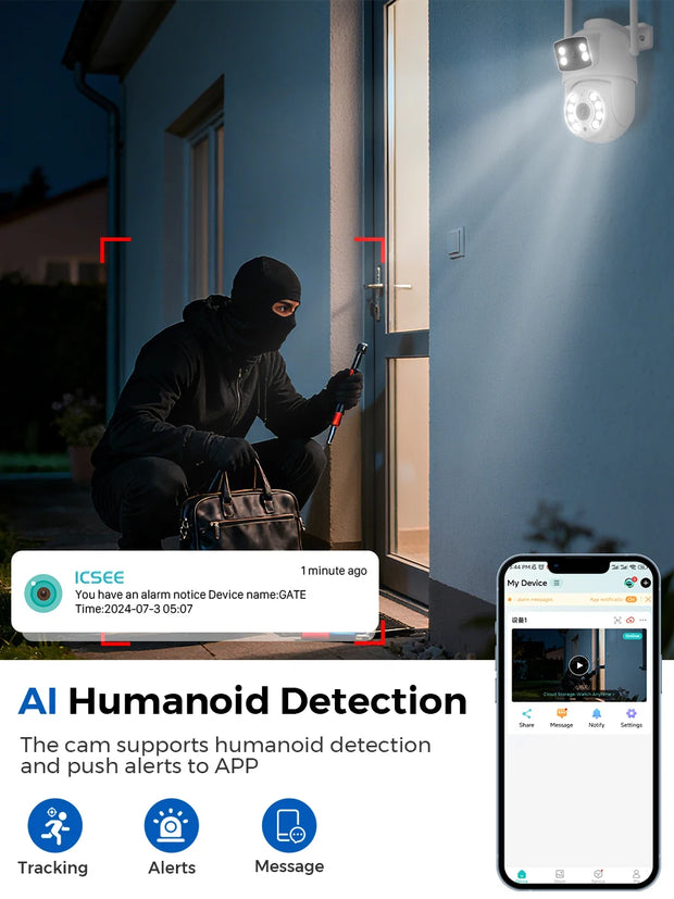 Motion Detection Camera with Night Vision & Alerts