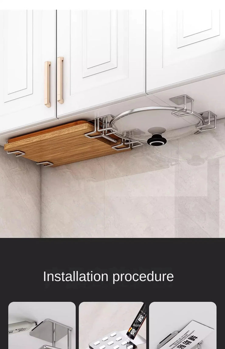 Kitchen Non Perforated Stainless Steel Storage Rack,