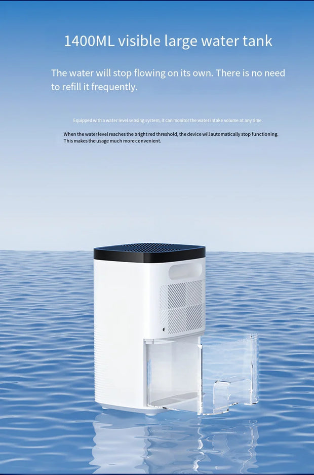 Digital Dehumidifier with Self-Stop Water Full Indicator Touch Screen Control
