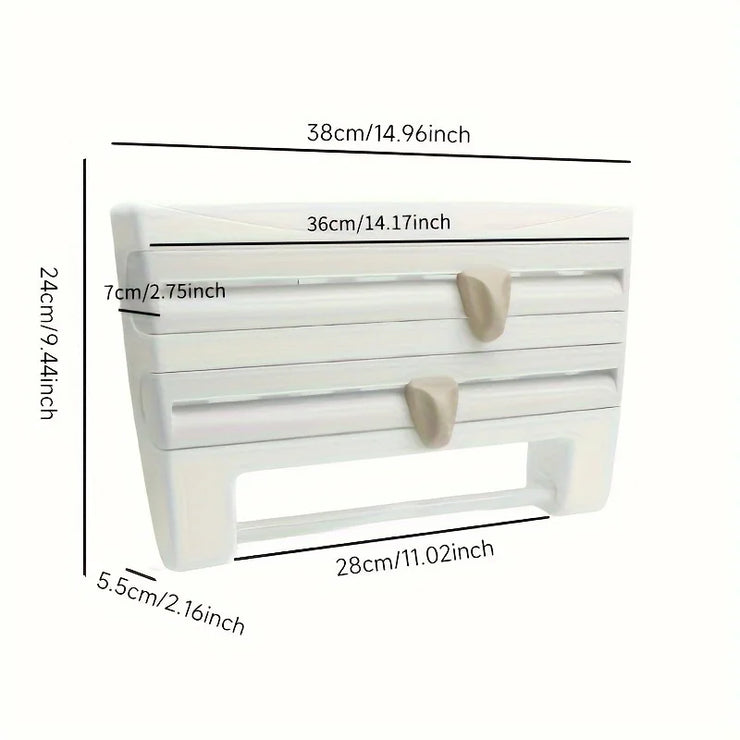 Durable Kitchen Wall Organizer with Hooks & Shelf