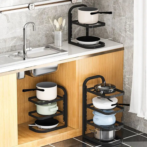 The Kitchen Steel Shelves, Storage Racks, Sinks, and Multi-layered Household Cabinets