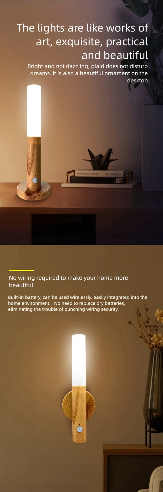 Bedside Cabinet Motion Sensor Light | LED Night Lamp