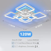 Modern Smart Ceiling Chandelier with RGB Lighting