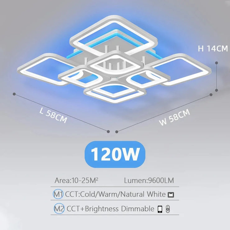 Modern Smart Ceiling Chandelier with RGB Lighting