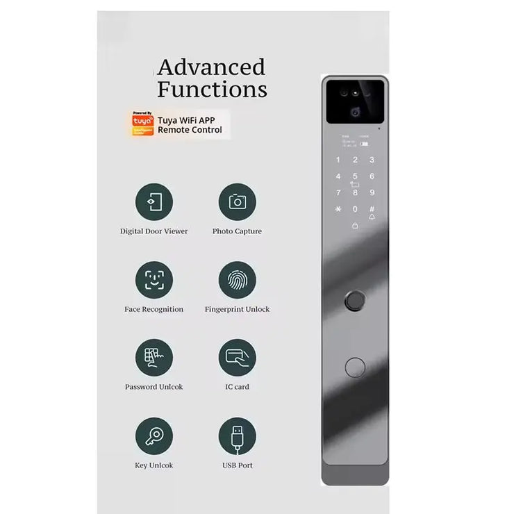 Smart Door Lock with Face ID  Keyless Home Security