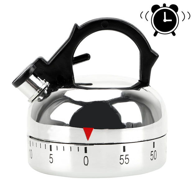 Retro Mechanical Timer – Classic Kettle Shape Kitchen Timer
