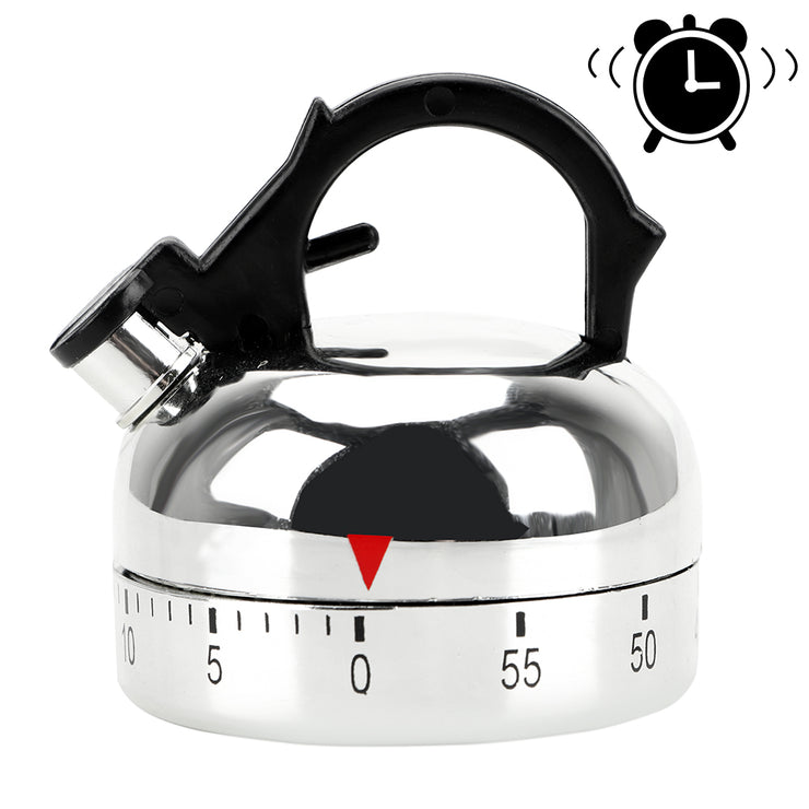 Retro Mechanical Timer – Classic Kettle Shape Kitchen Timer