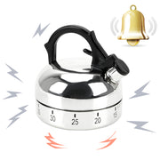 Retro Mechanical Timer – Classic Kettle Shape Kitchen Timer