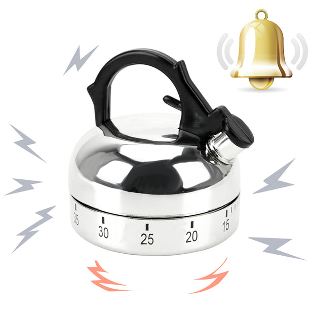 Retro Mechanical Timer – Classic Kettle Shape Kitchen Timer